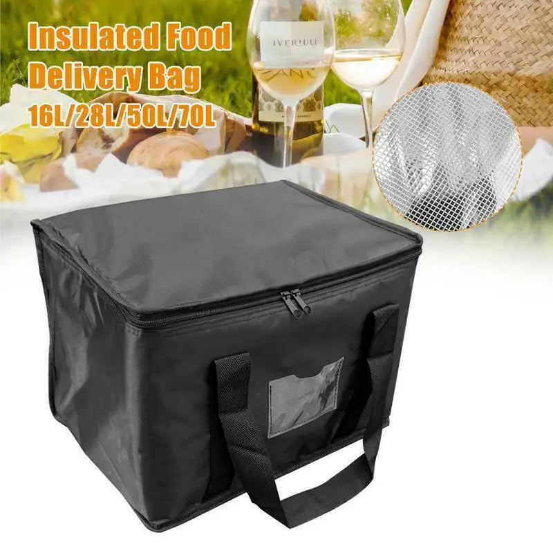 70L Insulated Thermal Cooler Bag Insulation To Keep Cold Large Capacity Portable Lunch Bag Zip Picnic Camping Tin Foil Food Bags thumbnail 2