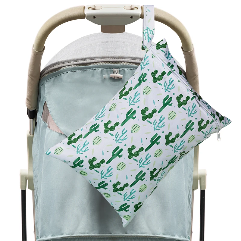 Wet Bag 30x40cm Washable Reusable Cloth Diaper Wet Nappy Bag Waterproof Diaper Bag for Swimming Travel Baby Items Storage Pouch thumbnail 5