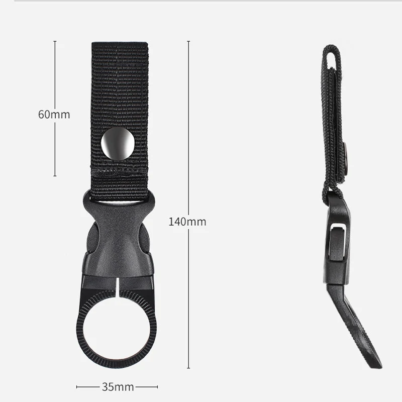 Webbing Buckle Hook Water Bottle Holder Clip Outdoor Nylon EDC Climb Carabiner Belt Backpack Hanger Camp Carabiner Belt Clip thumbnail 6