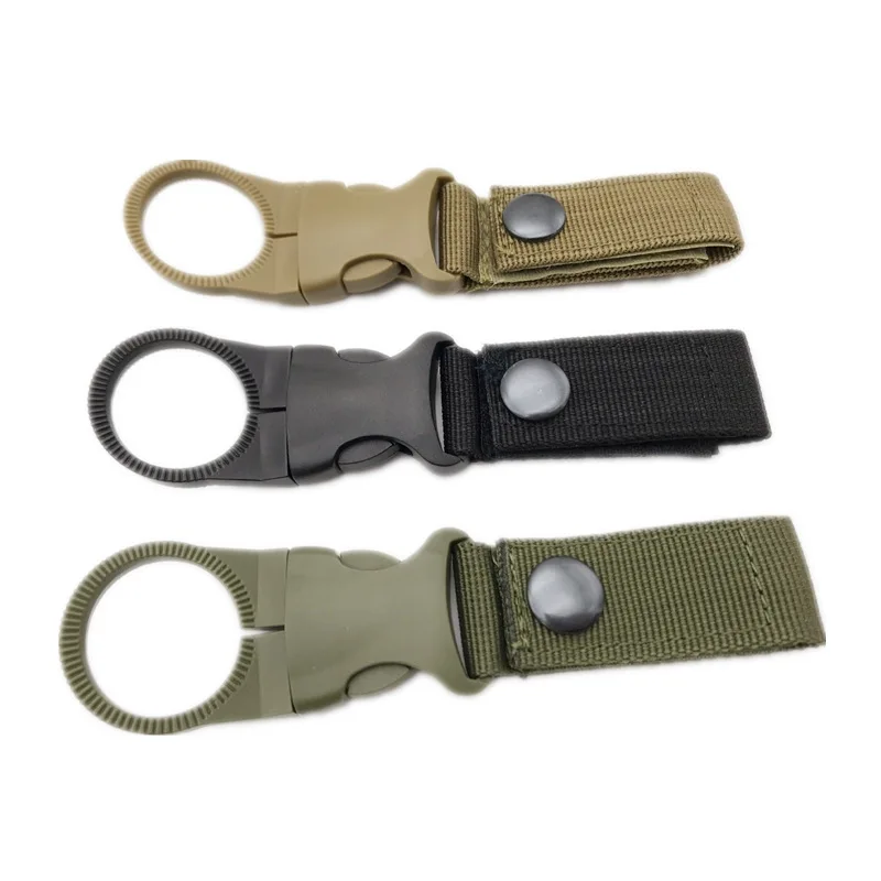 Webbing Buckle Hook Water Bottle Holder Clip Outdoor Nylon EDC Climb Carabiner Belt Backpack Hanger Camp Carabiner Belt Clip thumbnail 4