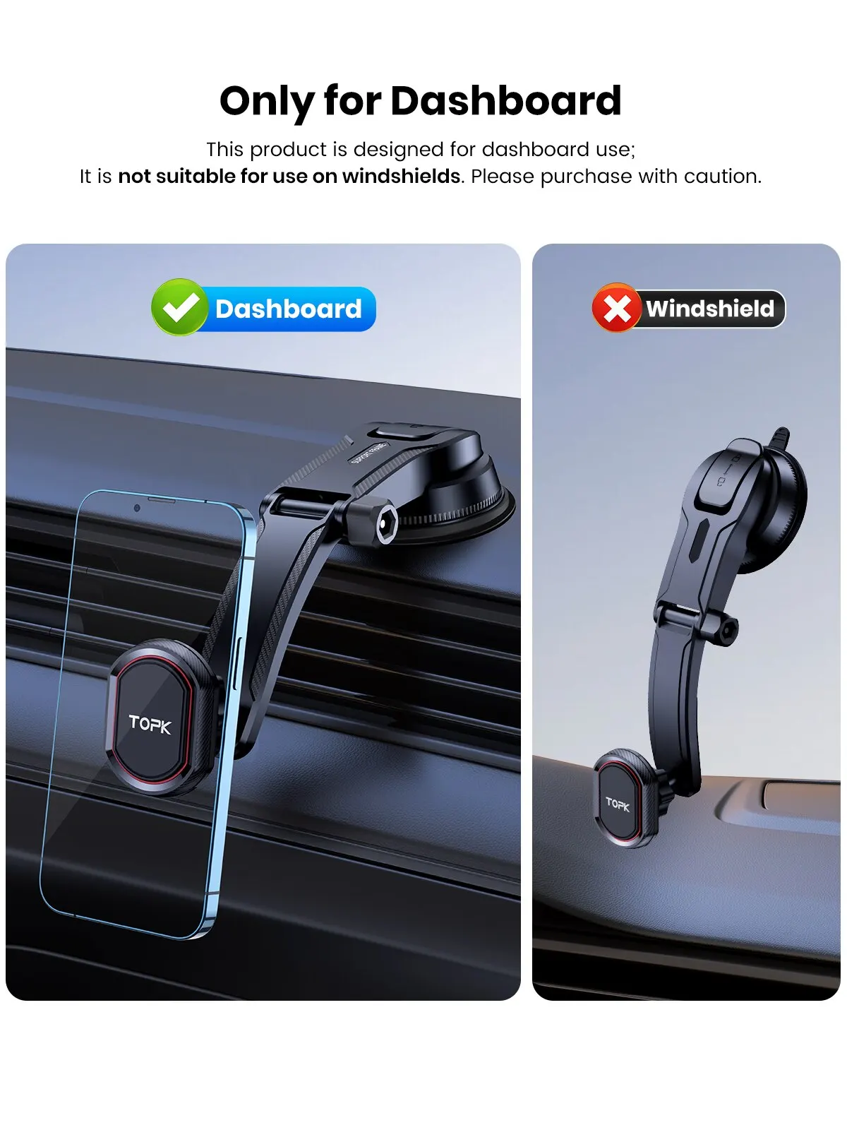 TOPK Car Phone Holder Gravity Stand for iPhone Xiaomi Samsung Car Mobile Support for Dashboard Windshield Air Vent Phone Mount thumbnail 5