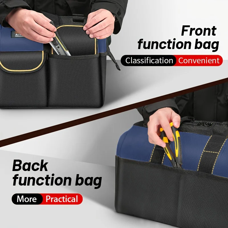 AIRAJ 1680D Multifunctional Tool Bags  Oxford Cloth Electrician Bags Waterproof and Wear-Resistant High Capacity Storage Bags thumbnail 2