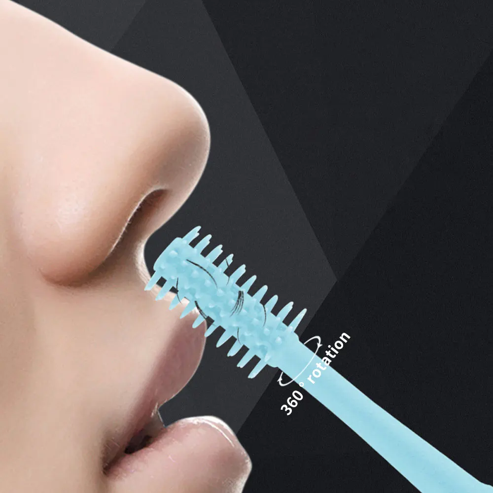 Portable Manual Nose Hair Trimmer Washable for Men and Women with Storage Box Waterproof Double Head Nose Hair Removal thumbnail 2