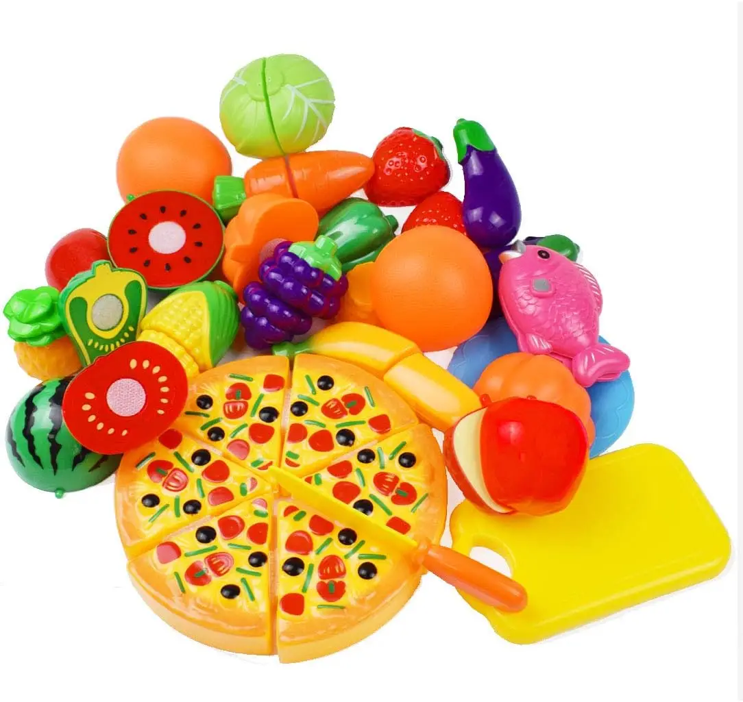 Cutting Fruits Vegetables Toys Set Game Baby Plastic Food Toy Simulated Kitchen Toy Children Pretend Play Cakes Toys Girls Gifts thumbnail 2