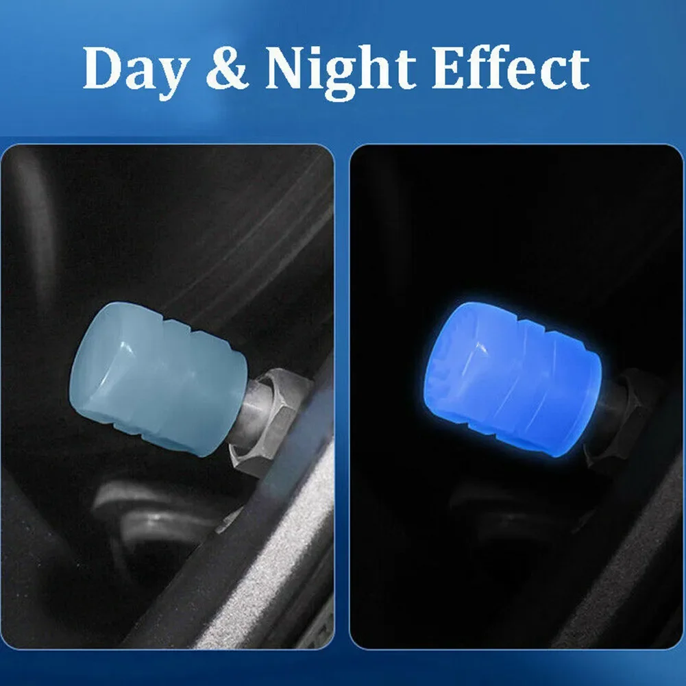 4pcs Motorcycle Valve Core Electric Scooter Accessories Car Tire Fiber Hat  Light Luminous Scooters Cycling Sports thumbnail 5