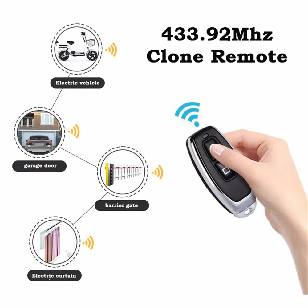 Universal 433.92 MHZ Wireless Clone Switch Cloning Copy 2-button Gate Garage Door Control Duplicator Remote Control Key thumbnail 6
