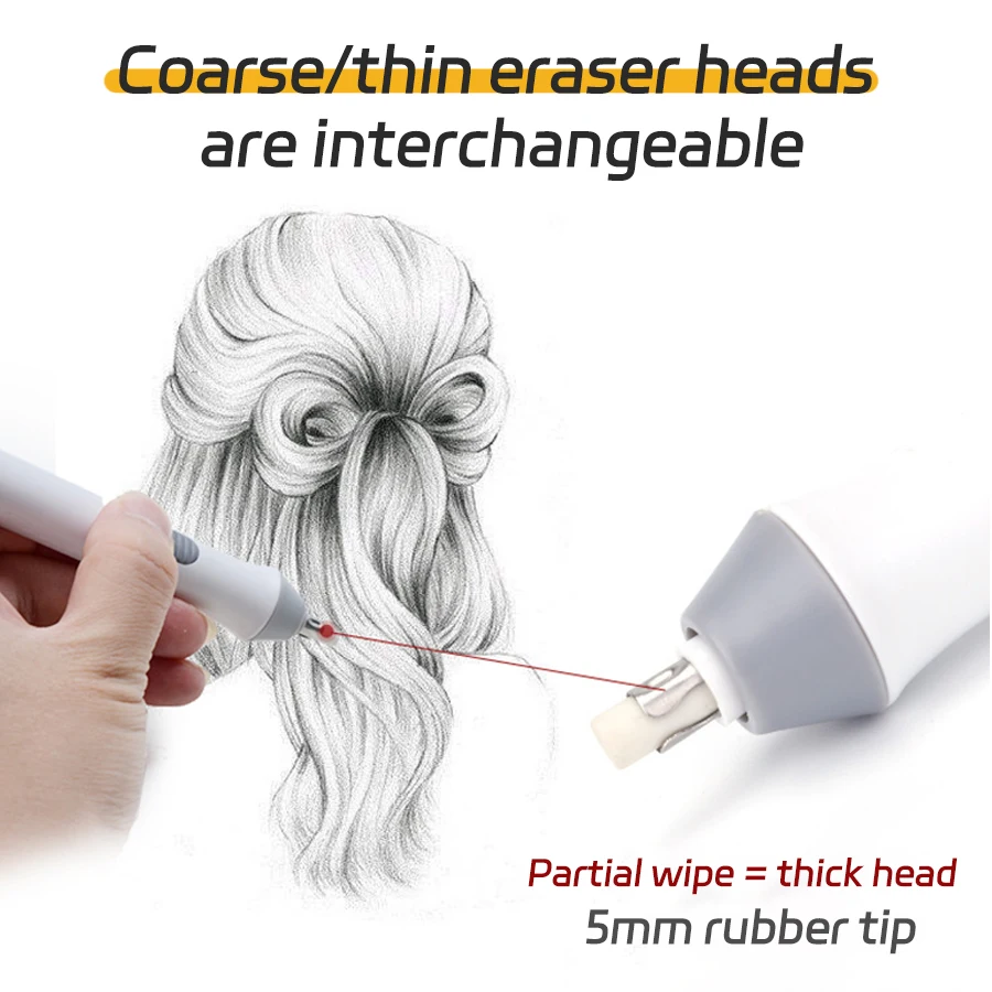 Electric Eraser Art Eraser With Refill Sketch Pencil Multi-function Writing Correction School Stationery Office Supplies thumbnail 4