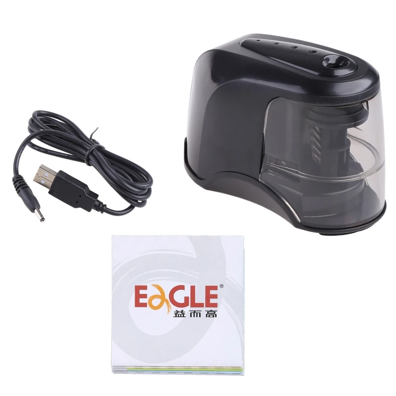 Desktop Electric Pencil Sharpener with USB Cord Auto Feed-in Clear Shaving Box for Student School Boy Girl Class Rewards thumbnail 3