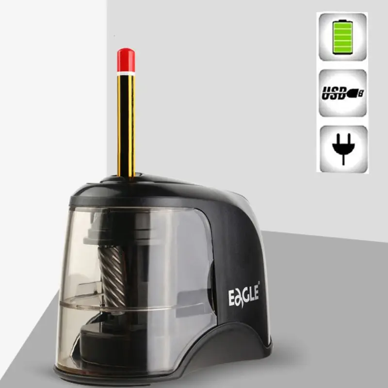 Desktop Electric Pencil Sharpener with USB Cord Auto Feed-in Clear Shaving Box for Student School Boy Girl Class Rewards thumbnail 4