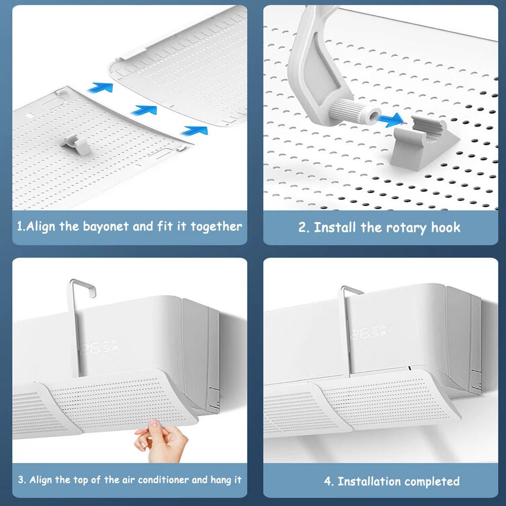 Air Conditioning Windshield Anti-Direct Blowing Universal Windproof Wall-Mounted Air Outlet Baffle Confinement Cold Air Guide thumbnail 5