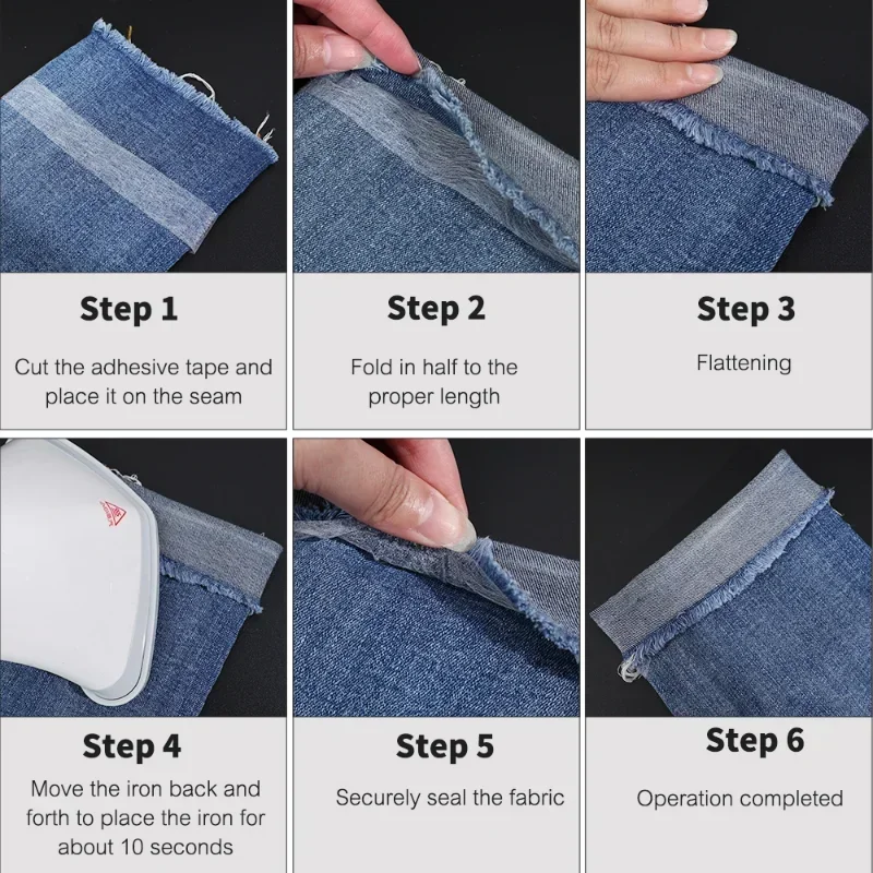 60M Self-Adhesive Pants Hem Tape Edge Shorten Paste Tape Iron on Pants DIY Clothes Length Shorten Household Sewing Accessories thumbnail 4