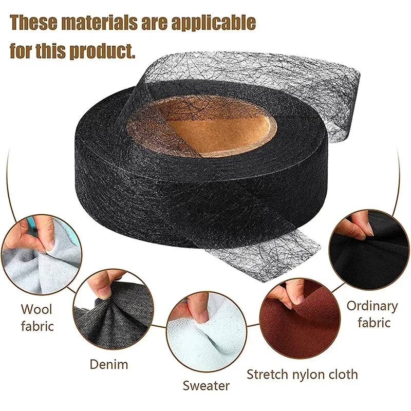 60M Self-Adhesive Pants Hem Tape Edge Shorten Paste Tape Iron on Pants DIY Clothes Length Shorten Household Sewing Accessories thumbnail 6