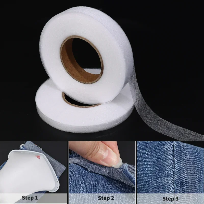 60M Self-Adhesive Pants Hem Tape Edge Shorten Paste Tape Iron on Pants DIY Clothes Length Shorten Household Sewing Accessories thumbnail 2