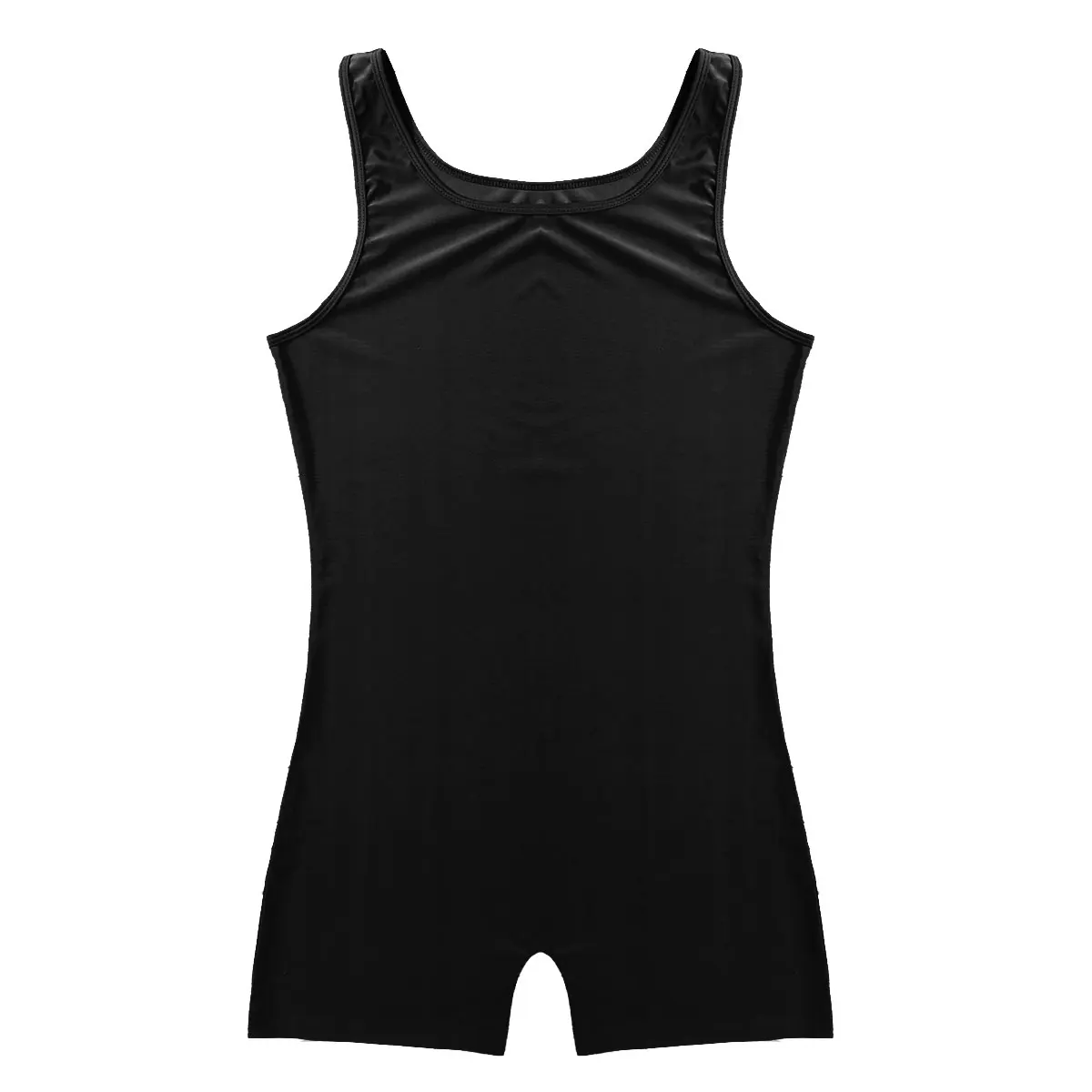 Mens Soft Bodysuit Swimsuit Swimwear Rash Guard Sleeveless Stretchy Solid Unitard Leotard for Sports Gym Dance Gymnastics Yoga thumbnail 5