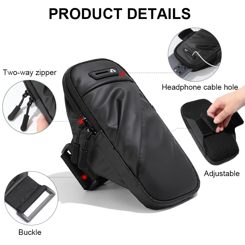 Wrist Wallet Sport Wristband Phone Key Pouch Gym Fitness Arm Band Outdoor Cycling Running Arm Bag Women Men Wristband Wallet thumbnail 5