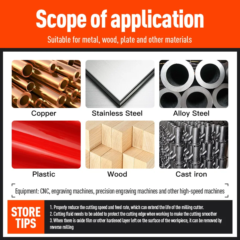 HUHAO Spiral Ball Nose Tapered End Mill Engraving Bit HRC55 CNC End Mill 4mm 6mm 8mm 3D Carving Bits Wood Metal Tools thumbnail 4