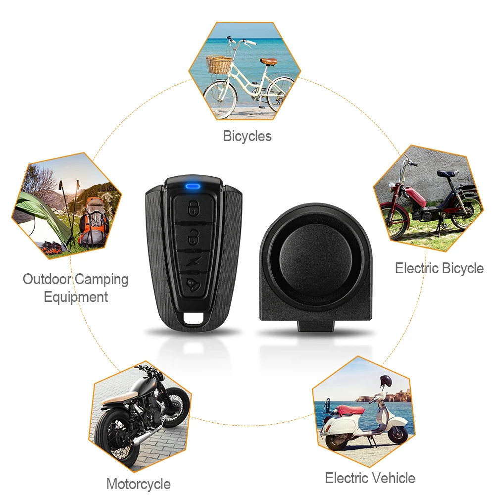 Extractme Motorcycle Alarm USB Charging Wireless Bicycle Burglar Lock Waterproof Electric Bike Security System Vibration Alarm thumbnail 6