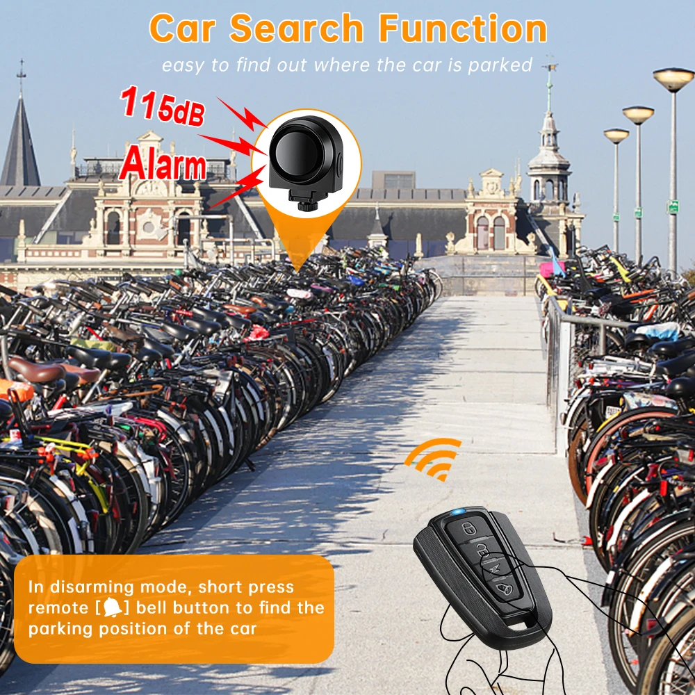 Extractme Motorcycle Alarm USB Charging Wireless Bicycle Burglar Lock Waterproof Electric Bike Security System Vibration Alarm thumbnail 4