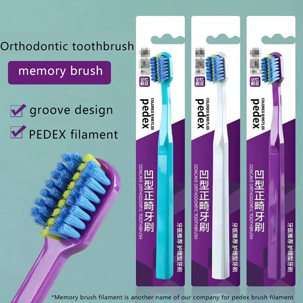 1pcs Toothbrush For Braces Orthodontic Dental Cleaning Teeth Toothbrush Professional Ultra Soft Teeth Cleaning Toothbrush thumbnail 4
