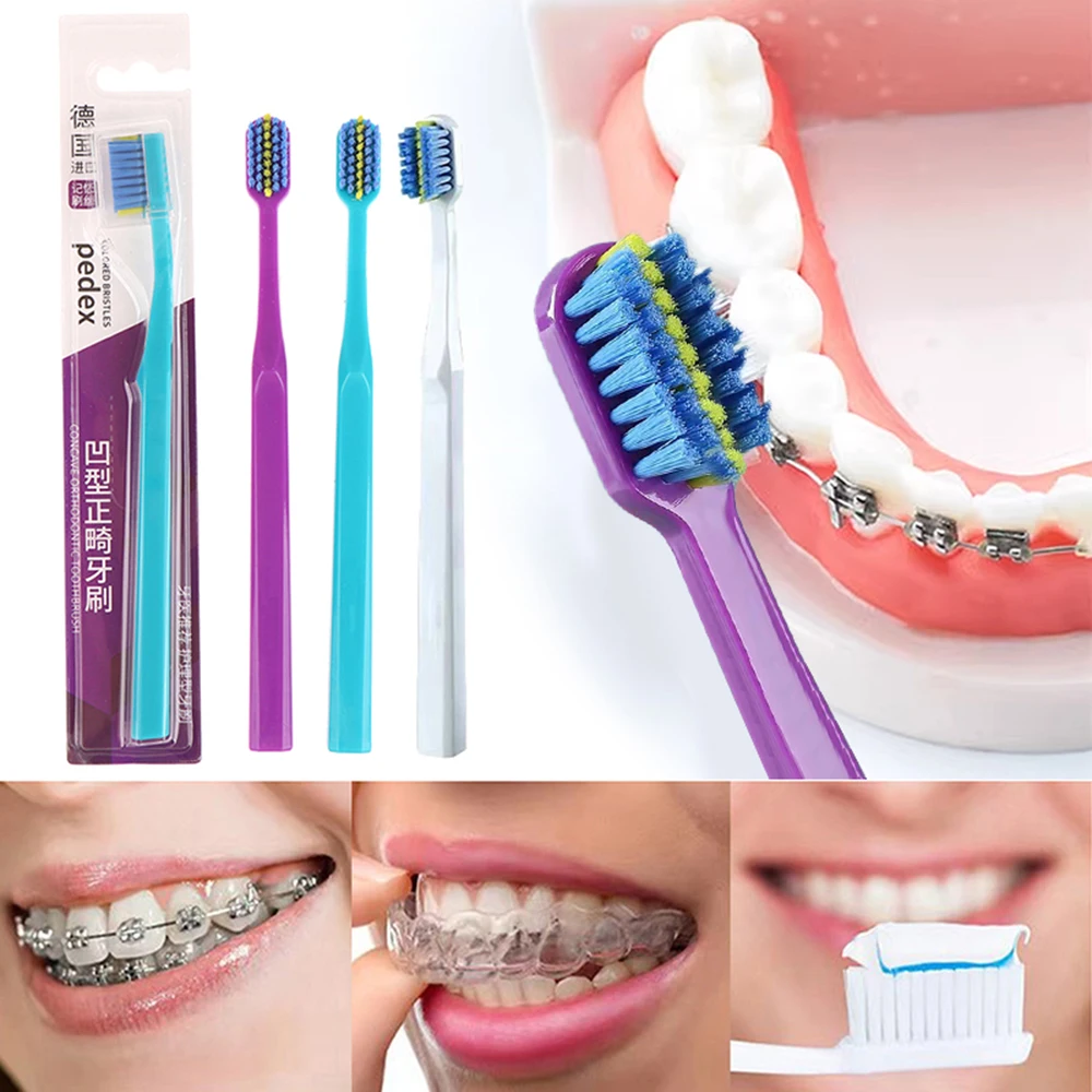 1pcs Toothbrush For Braces Orthodontic Dental Cleaning Teeth Toothbrush Professional Ultra Soft Teeth Cleaning Toothbrush thumbnail 2