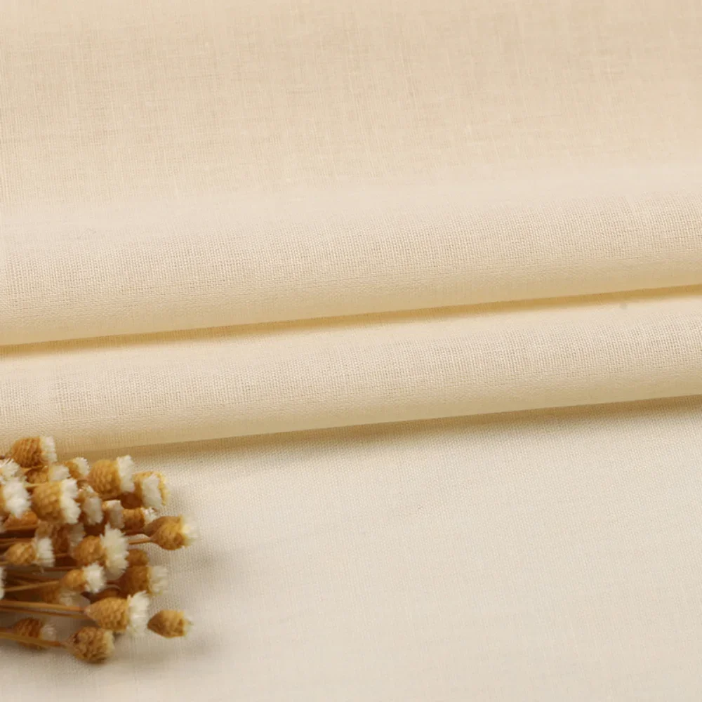 1m 100% Cotton Fabric for Lining Clothes Dresses By The Meters White Jersey Diy Fabric Top Soft Quilting Fabrics thumbnail 2
