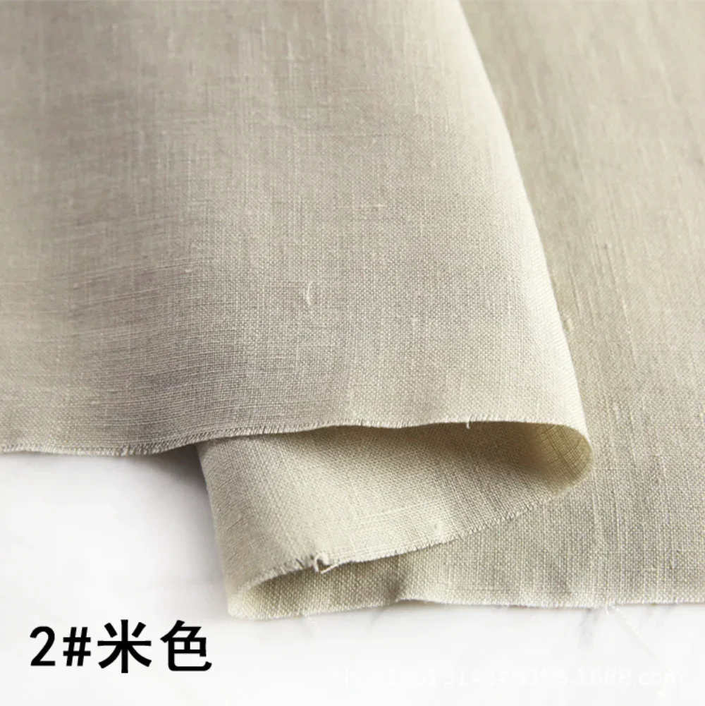 100% Pure Linen Natural fibers Clothing Hemp Fabrics By per Meter Thin  Quality Linen Summer Dress Pants Ramie Cloth thumbnail 3