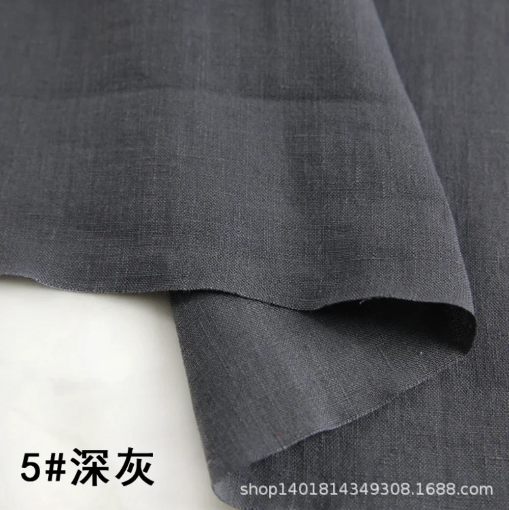 100% Pure Linen Natural fibers Clothing Hemp Fabrics By per Meter Thin  Quality Linen Summer Dress Pants Ramie Cloth thumbnail 6