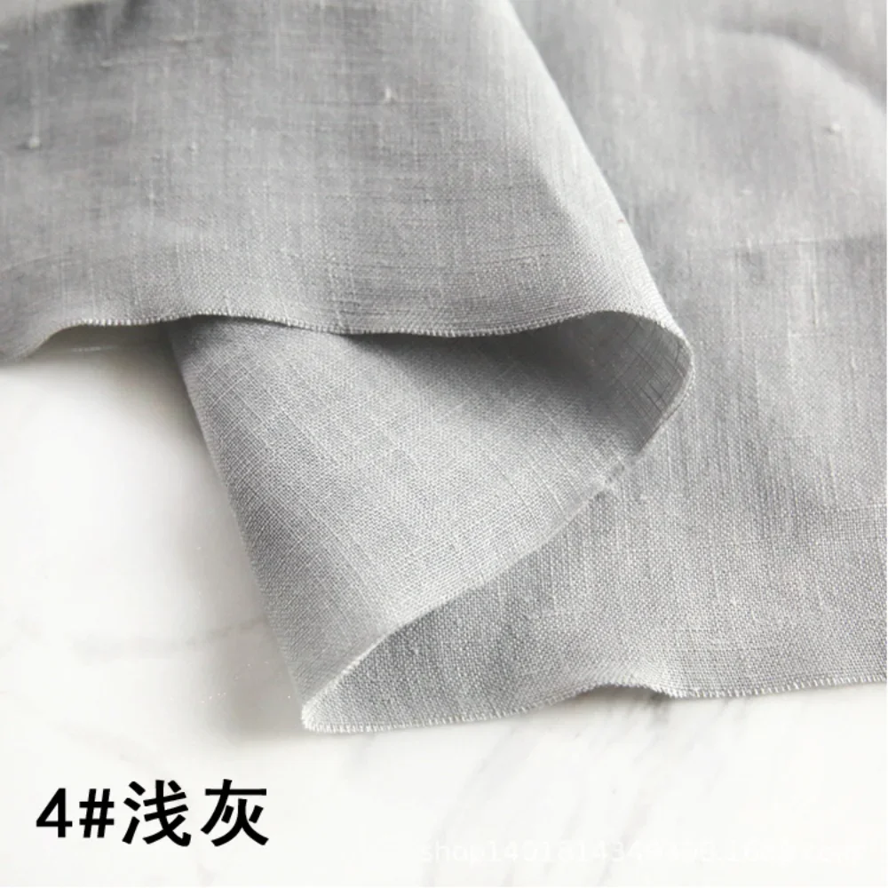 100% Pure Linen Natural fibers Clothing Hemp Fabrics By per Meter Thin  Quality Linen Summer Dress Pants Ramie Cloth thumbnail 5