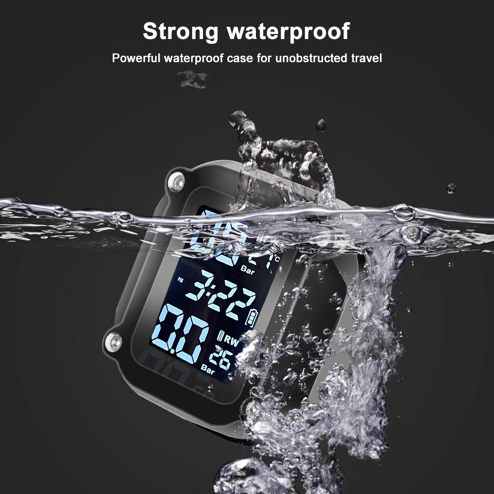 Motorcycle Tire Pressure Sensors Moto TMPS Tire Pressure Monitoring System 2 Wheel Tyre External Sensor for Motorbike Bicycle thumbnail 3