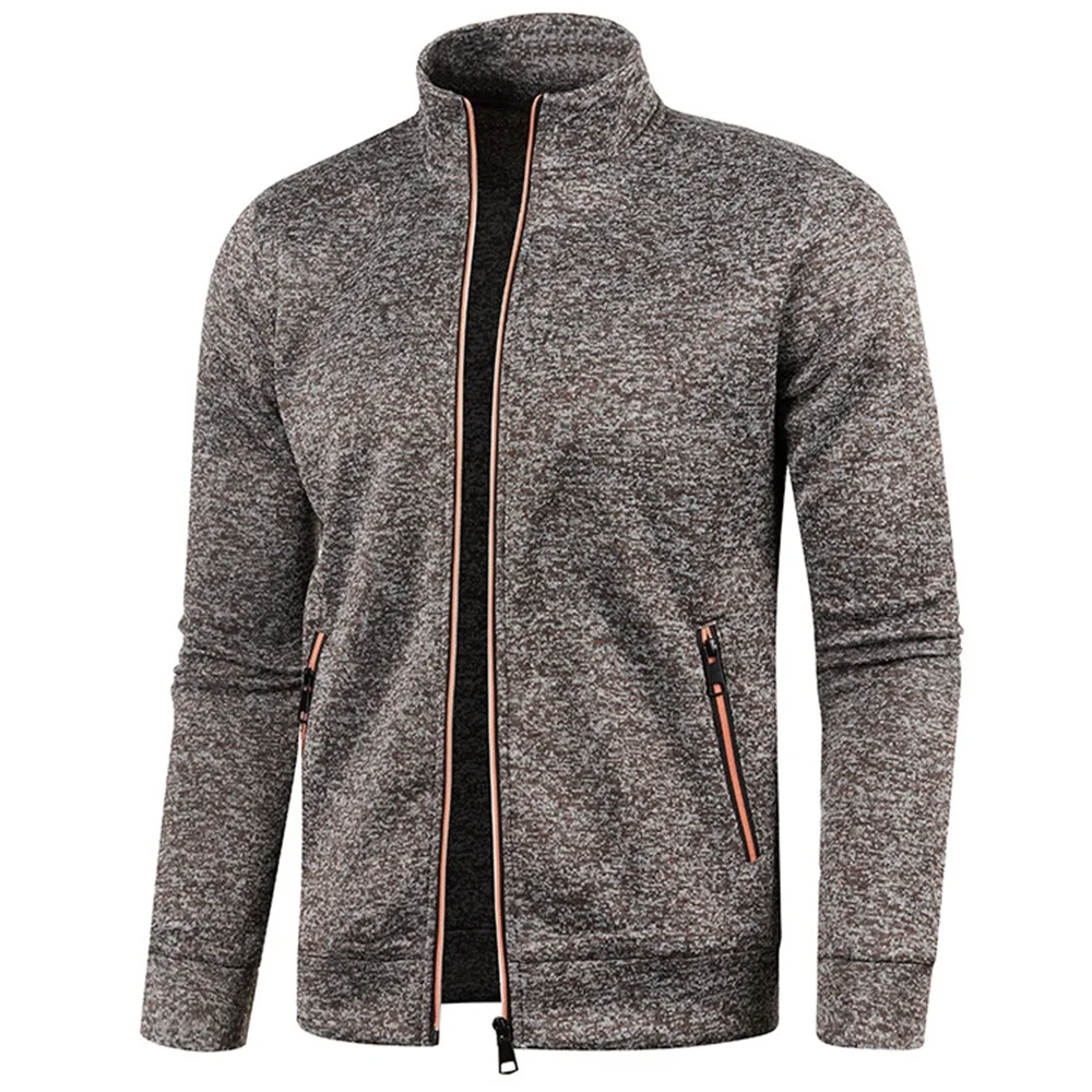 Men Zipper Jackets Standing Collar Sweatshirt Outdoor Streetwear Casual Coat Long Sleeve Coats Men's Clothing M-4XL thumbnail 4