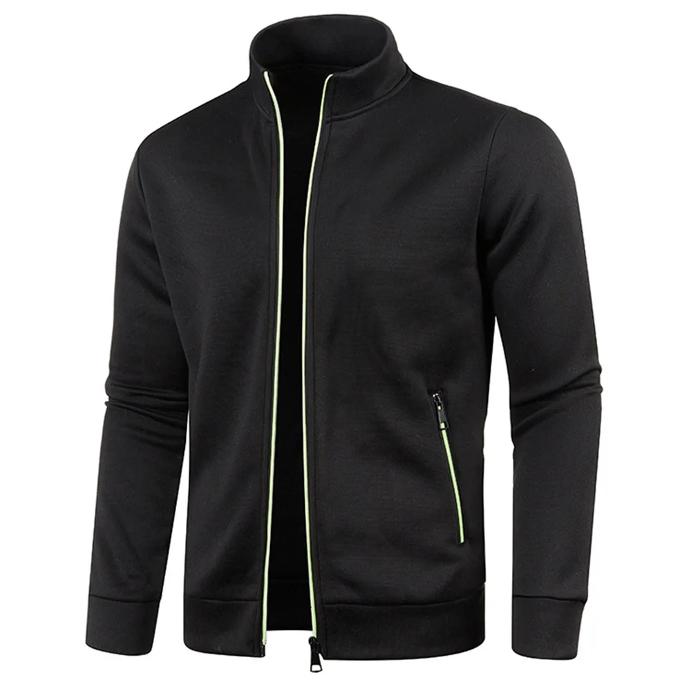 Men Zipper Jackets Standing Collar Sweatshirt Outdoor Streetwear Casual Coat Long Sleeve Coats Men's Clothing M-4XL thumbnail 2