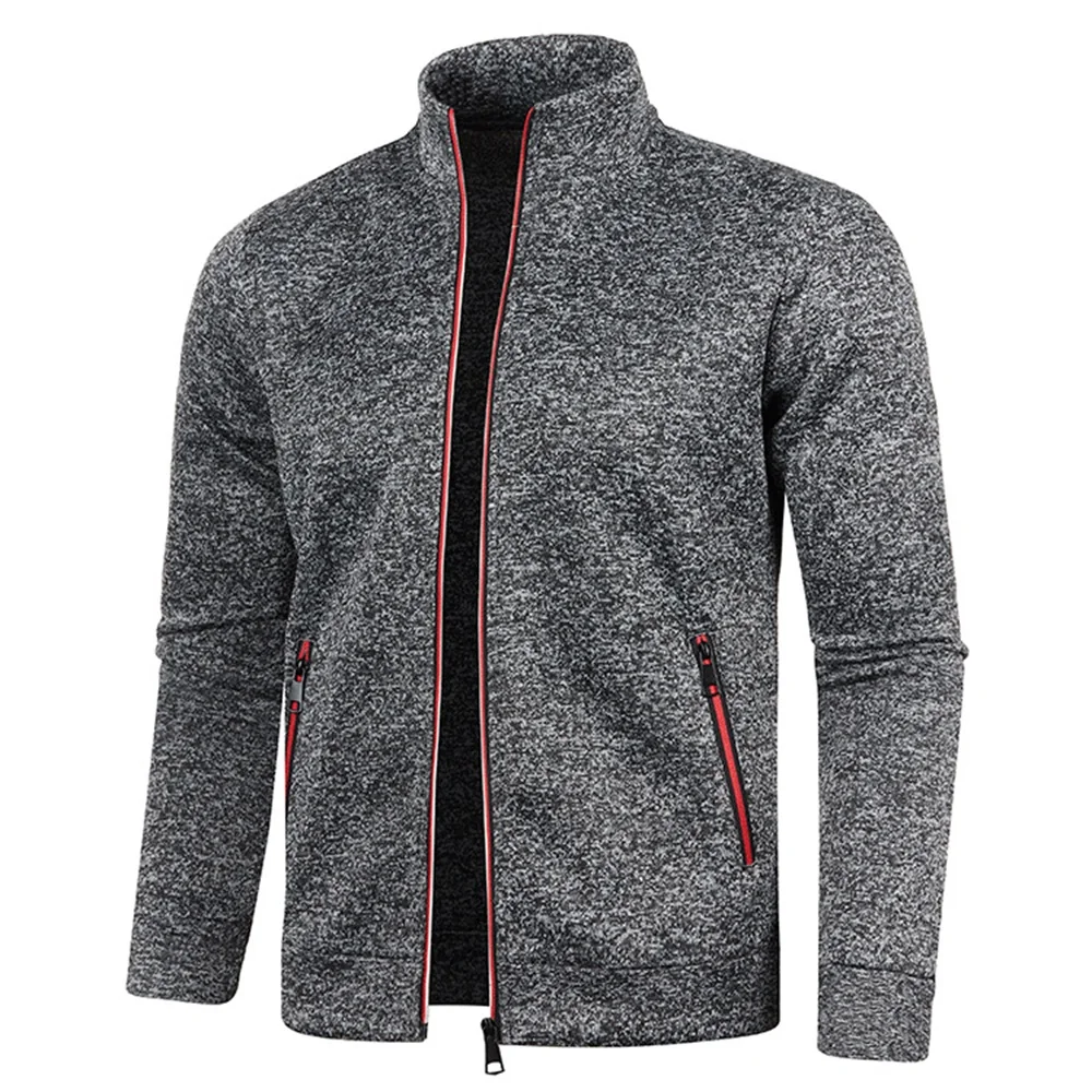 Men Zipper Jackets Standing Collar Sweatshirt Outdoor Streetwear Casual Coat Long Sleeve Coats Men's Clothing M-4XL thumbnail 5