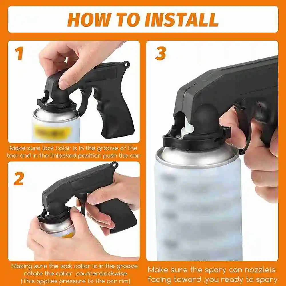 Professional Aerosol Car Spray Adaptor Paint Gun Handle Grip Airbrush Paint Full For Auto Polish Adapter Handle Trigger Tool thumbnail 3