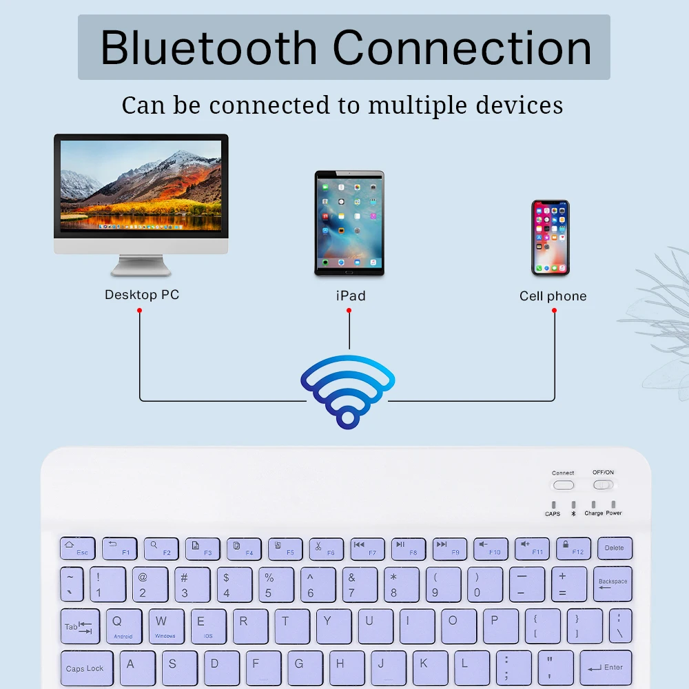 Mini Wireless Keyboard Bluetooth Keyboard For ipad Phone Tablet Portable Bluetooth Keyboard and Mouse For Samsung Xiaomi Android thumbnail 2