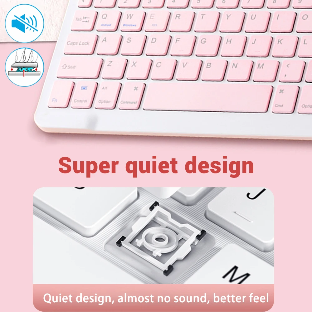 Mini Wireless Keyboard Bluetooth Keyboard For ipad Phone Tablet Portable Bluetooth Keyboard and Mouse For Samsung Xiaomi Android thumbnail 3