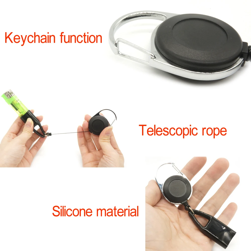 1Pcs Silicone Lighter Protective Cover Lighter Holder Sleeve Clip With Retractable Keychain Regular Size Smoking Accessories thumbnail 6