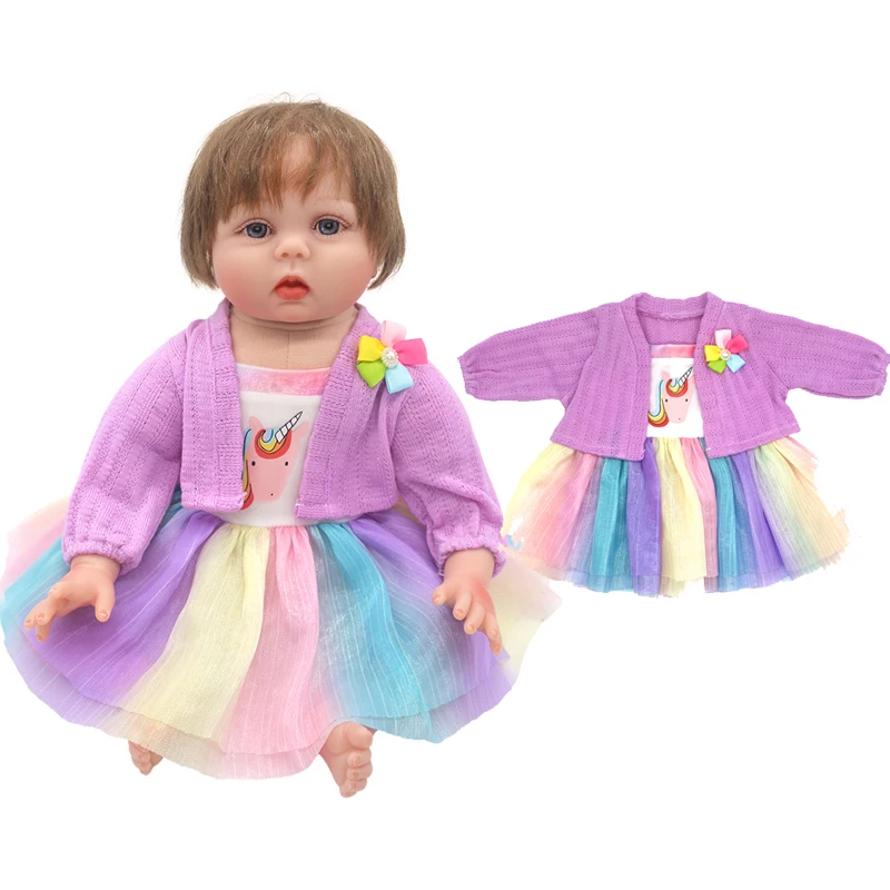 50-55cm Reborn Baby Doll Clothes Rompers 22 Inch Doll Clothes Dress Skirt Toys Outfit thumbnail 2