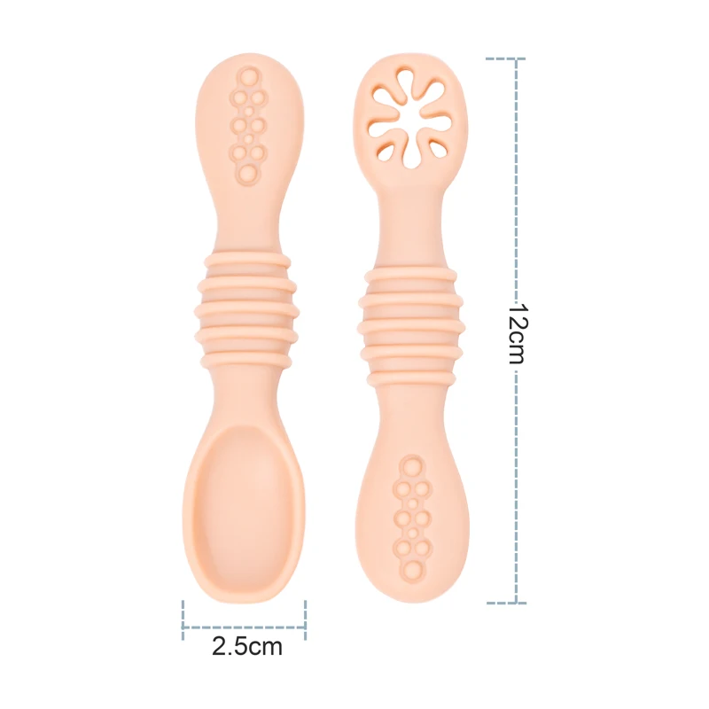 3Pcs  Baby Safe Silicone Suction Dining Plate Learning Spoons Set Feeding Toddler Training Tableware Retro Kids Smile Face Plate thumbnail 5