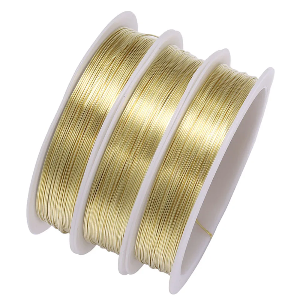 1 Roll 0.2/0.3/0.4/0.5/0.6/0.7/0.8/1mm Sturdy Copper Wire Beading Wire For Bracelet Necklace DIY Jewelry Making Accessories thumbnail 2