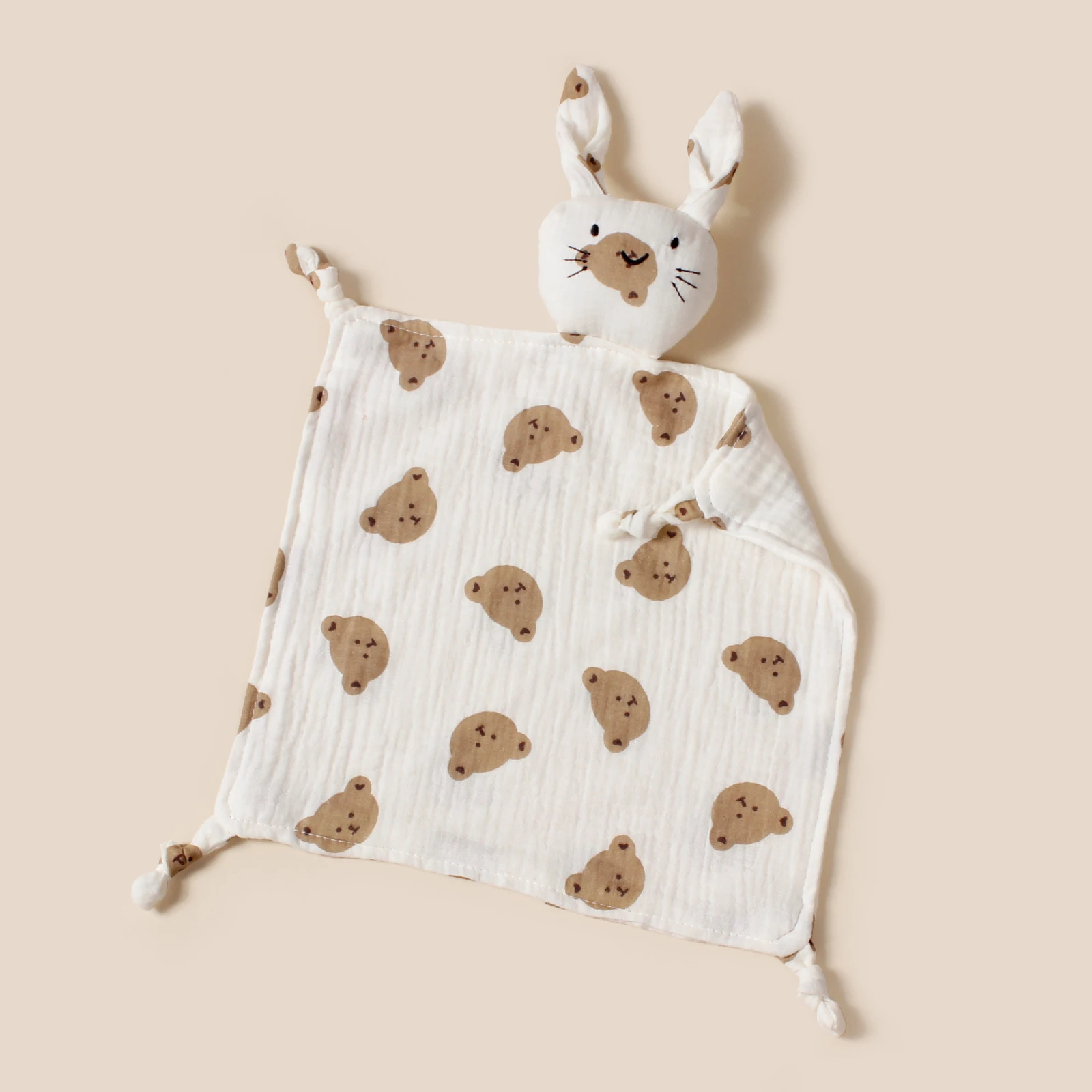 New Design Fashion Newborn Baby Blanket Cotton Muslin Printing Cat Face Saliva Towel For Kids Children Sleep Comforting Scarf thumbnail 4