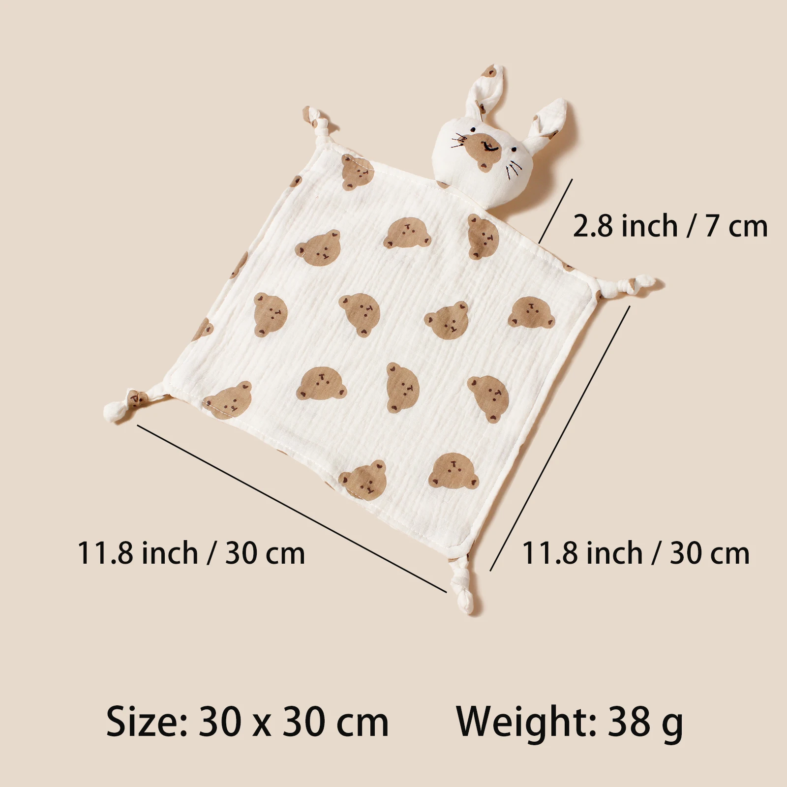 New Design Fashion Newborn Baby Blanket Cotton Muslin Printing Cat Face Saliva Towel For Kids Children Sleep Comforting Scarf thumbnail 6