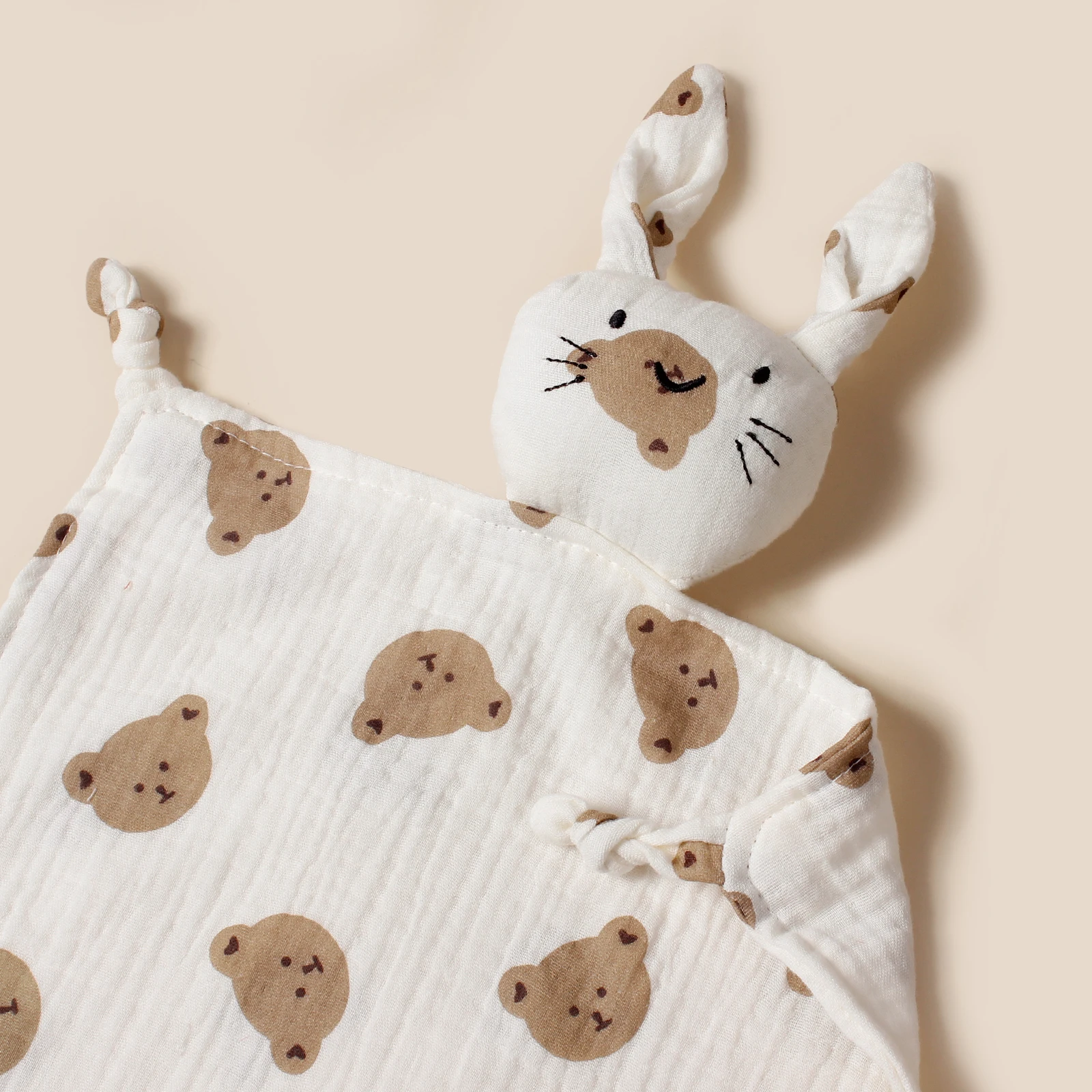 New Design Fashion Newborn Baby Blanket Cotton Muslin Printing Cat Face Saliva Towel For Kids Children Sleep Comforting Scarf thumbnail 3