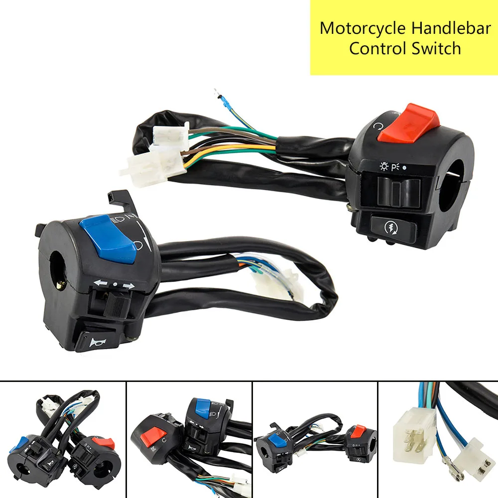 Motorcycle Switch Control Handlebar 7/8inch Universal Waterproof Horn Turn Signal Headlight Modified Switches Accessories thumbnail 2