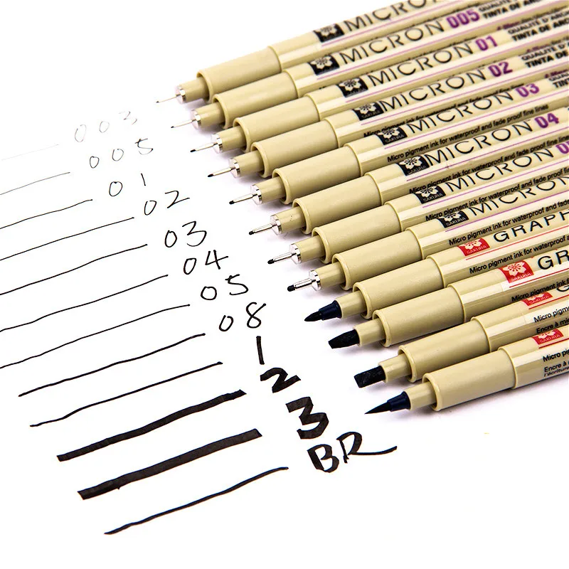 1pcs Sakura Pigma Micron Fine Pen Waterproof Smooth Black Ink Fineliner Drawing Pens Art Sketch Marker Liner Rotulador Tekenen thumbnail 4