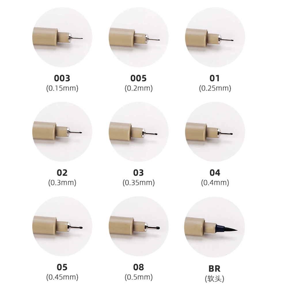 1pcs Sakura Pigma Micron Fine Pen Waterproof Smooth Black Ink Fineliner Drawing Pens Art Sketch Marker Liner Rotulador Tekenen thumbnail 6