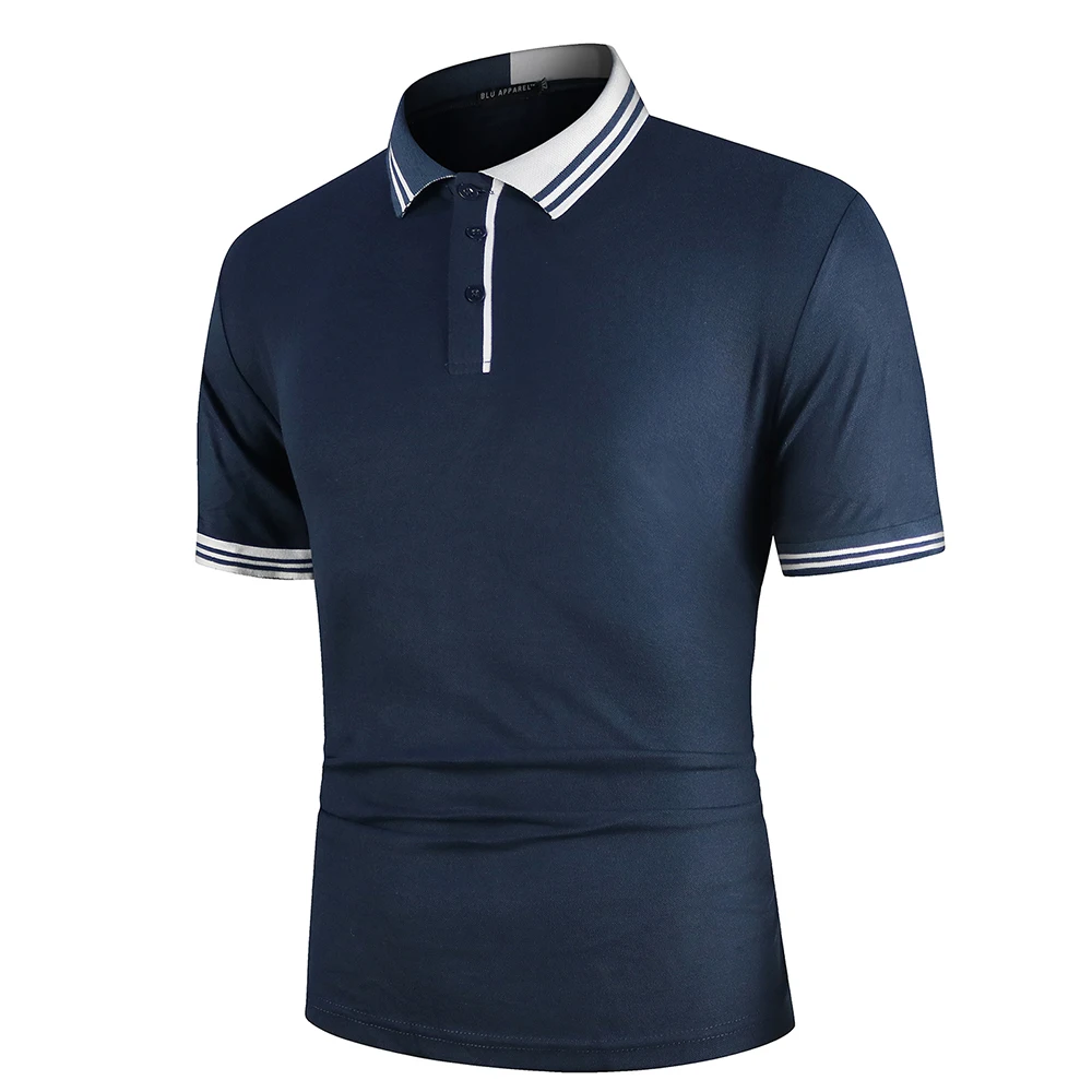 KB Men Polo Men Shirt Short Sleeve Polo Shirt Contrast Color Polo New Clothing Summer Streetwear Casual Fashion Men tops thumbnail 4
