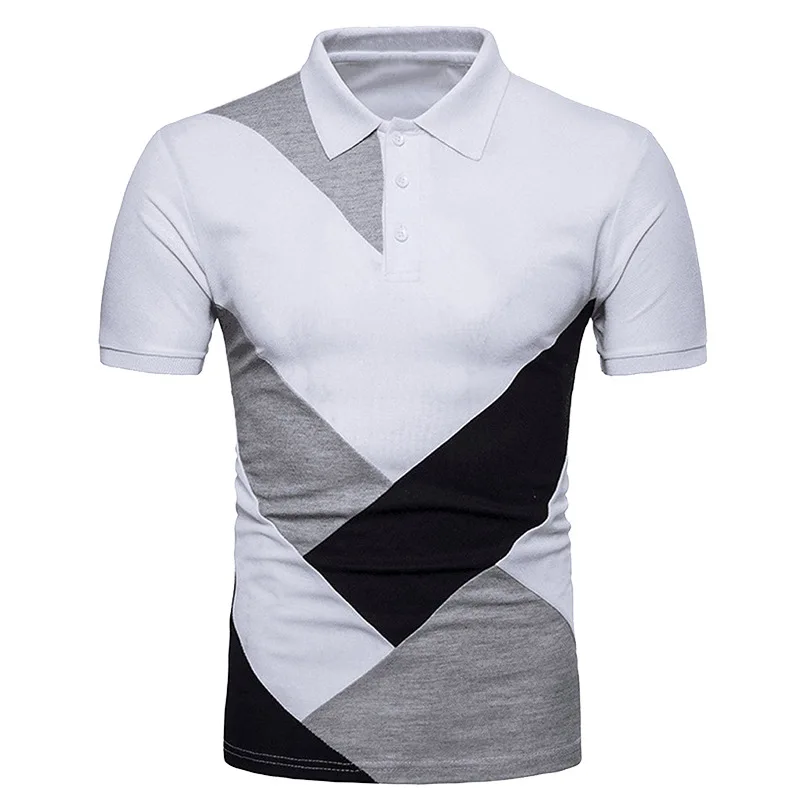KB Men Polo Men Shirt Short Sleeve Polo Shirt Contrast Color Polo New Clothing Summer Streetwear Casual Fashion Men tops thumbnail 3