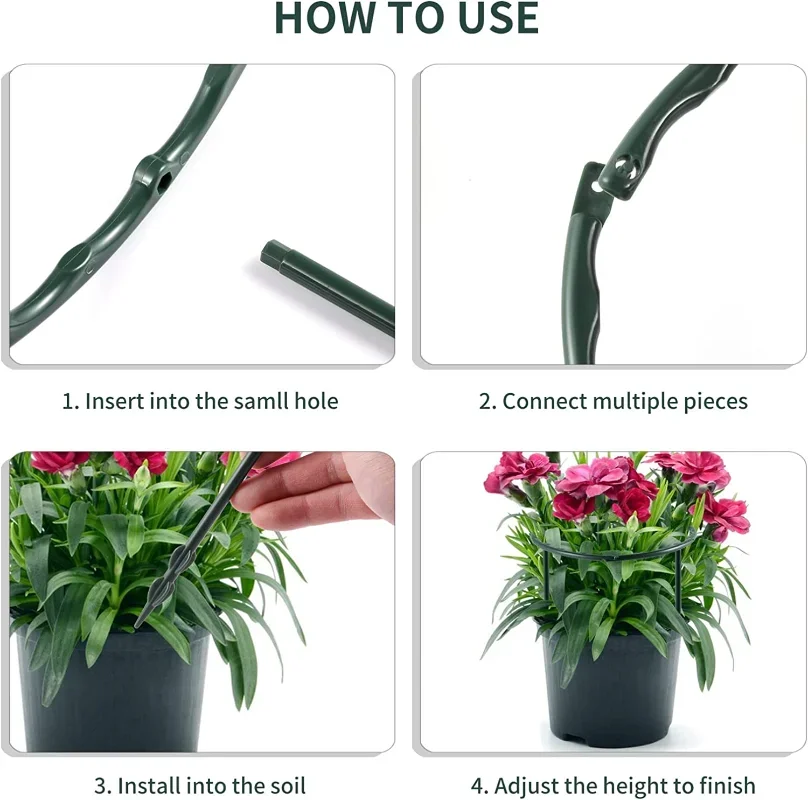 4/1Pcs Can Spliced Plant Support Pile 2Size Single Layer Orchid Rack Multi Meat Sun Flower Support Leaf Rack Garden Accessories thumbnail 5