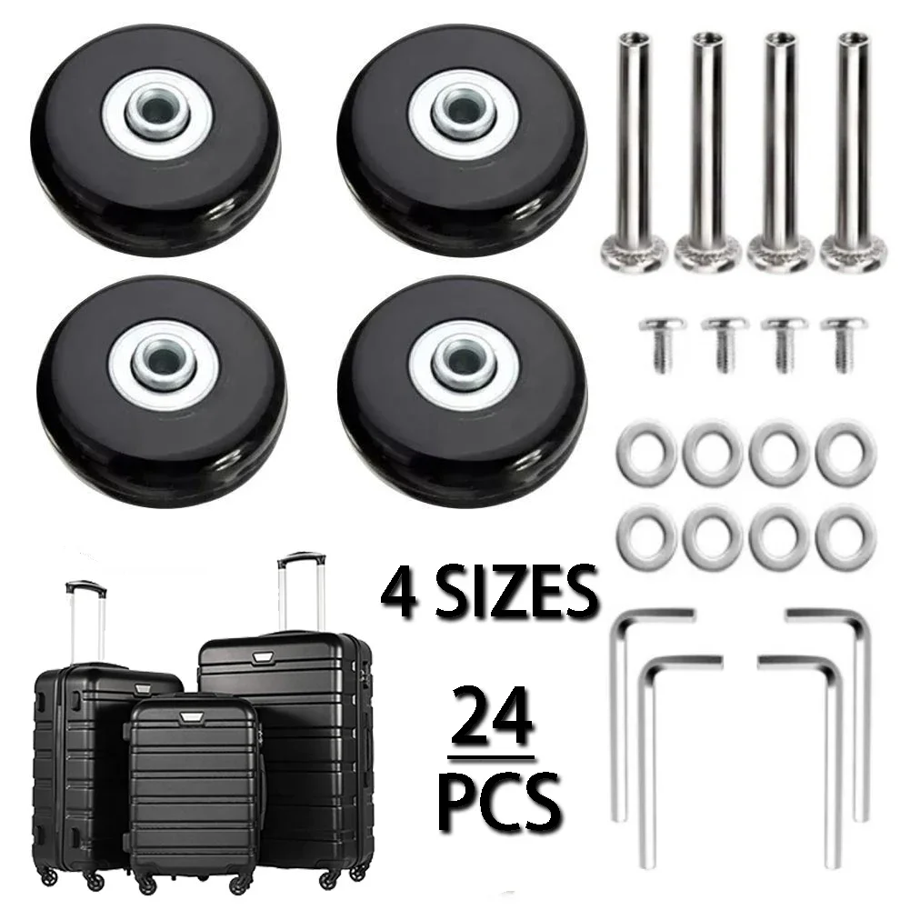 12/24Pcs/Set Suitcase Parts Axles Dia40mm/50mm/60mm Silent Travel Luggage Wheels Casters Repair Replacement Axles Repair Kit thumbnail 6
