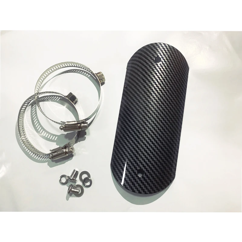 Universal Motorcycle Exhaust Pipe Carbon Fiber Style Heat Shield Cover Muffler Protector Guard Moto Accessories thumbnail 6